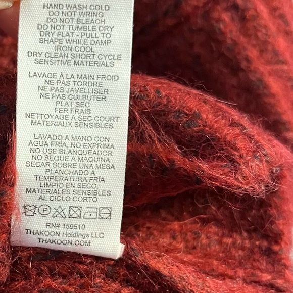 Thakoon Sweater Burgundy Red Cropped Ribbed Turtleneck Knit Sz M NWT - Picture 8 of 12